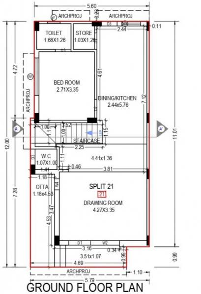  pushpak-villa Floor Plan Ground Floor Plan