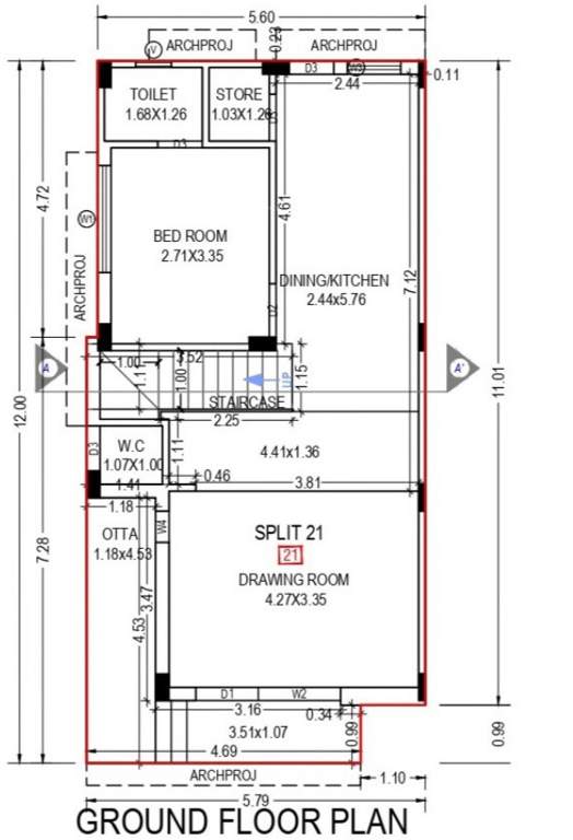  pushpak villa Floor Plan Ground Floor Plan