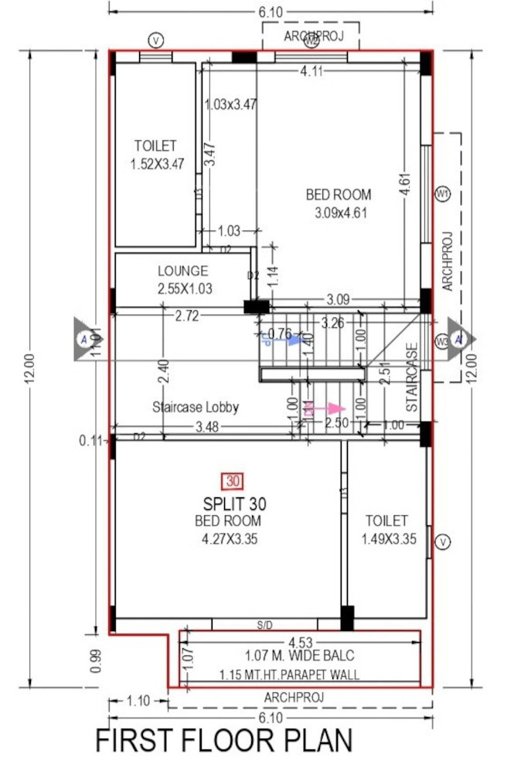  pushpak villa Floor Plan First Floor Plan