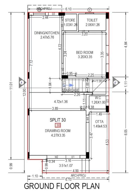  pushpak villa Floor Plan Ground Floor Plan