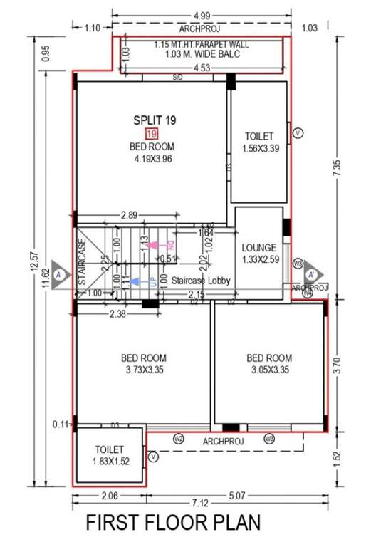  pushpak villa Floor Plan First Floor Plan