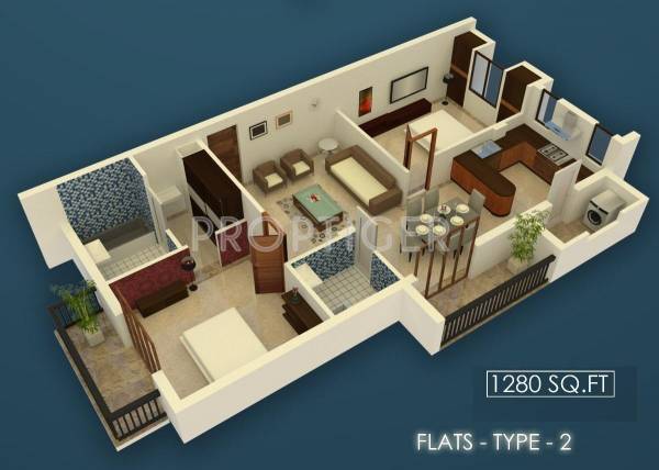 Devi Sunny Day (2BHK+2T (1,280 sq ft) 1280 sq ft) Devi Sunny Day (2BHK+2T (1,280 sq ft) 1280 sq ft)