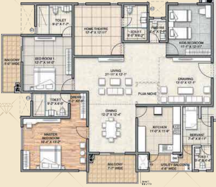 Floor Plan kohinoor phase iii Floor Plan Floor Plan