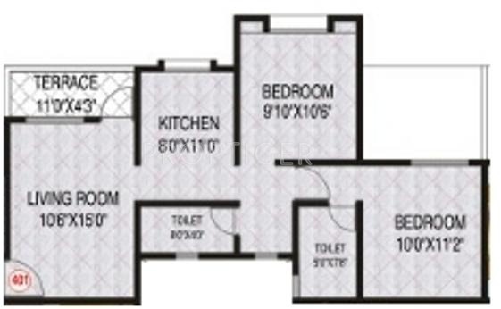 Venus Venus Park (2BHK+2T (770 sq ft) 770 sq ft)