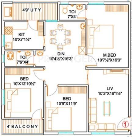 MK Grand (3BHK+3T (1,390 sq ft) 1390 sq ft) MK Grand (3BHK+3T (1,390 sq ft) 1390 sq ft)