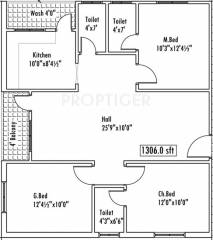 Royal Sarovar Residency (3BHK+3T (1,306 sq ft) 1306 sq ft) Royal Sarovar Residency (3BHK+3T (1,306 sq ft) 1306 sq ft)