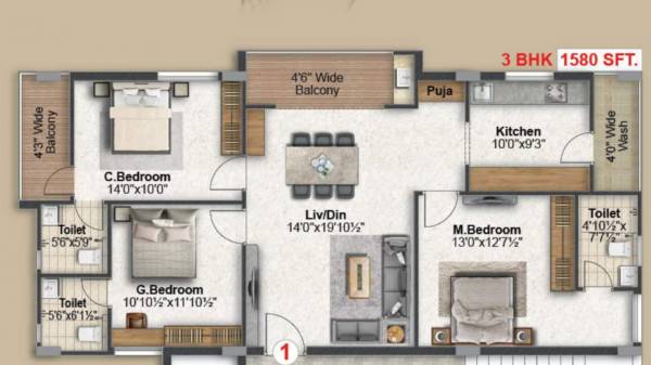  auroville-block-b Floor Plan Floor Plan