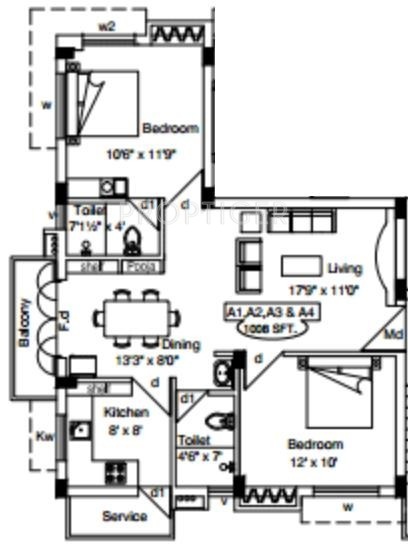 Priya Mugalivakkam (2BHK+2T (1,008 sq ft) 1008 sq ft)