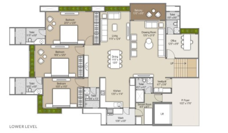 Lower Level Duplex Plan hastinapur the royal legacy Floor Plan Lower Level Duplex Plan