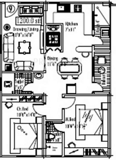 Royal Symphony Royale (2BHK+2T (1,200 sq ft) 1200 sq ft)