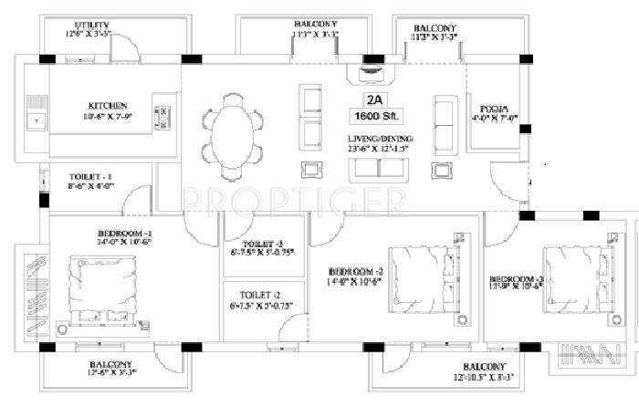 India The Feldspar Faerie (3BHK+3T (1,600 sq ft)   Pooja Room 1600 sq ft)