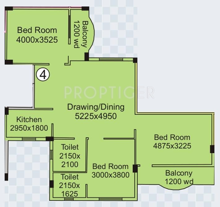 Star Star Residency (3BHK+2T (1,470 sq ft) 1470 sq ft)