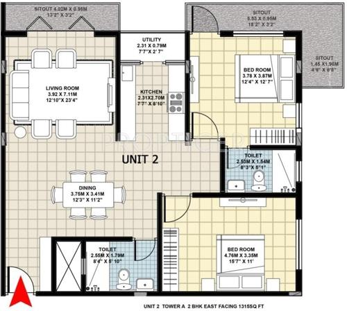 MSR MSR Dew Drops (2BHK+2T (1,315 sq ft) 1315 sq ft) MSR MSR Dew Drops (2BHK+2T (1,315 sq ft) 1315 sq ft)
