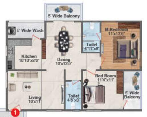  hyndava mnk heights Floor Plan Floor Plan