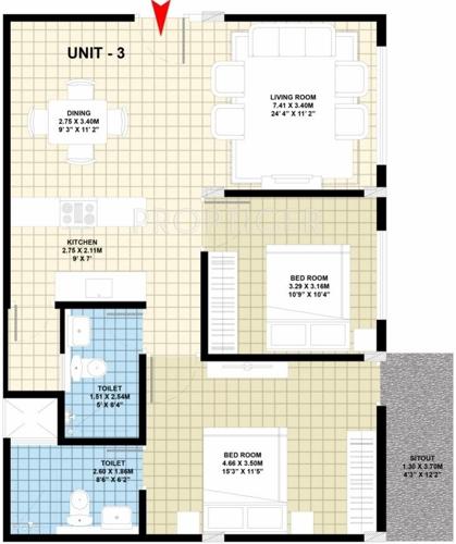 MSR MSR Dew Drops (2BHK+2T (1,115 sq ft) 1115 sq ft) MSR MSR Dew Drops (2BHK+2T (1,115 sq ft) 1115 sq ft)