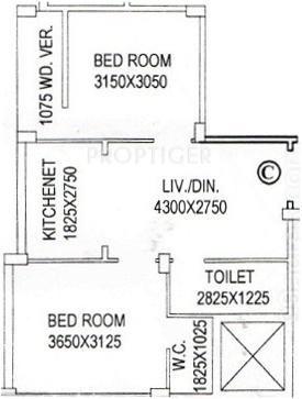Perfect Sharanya Enclave (2BHK+1T (748 sq ft) 748 sq ft)