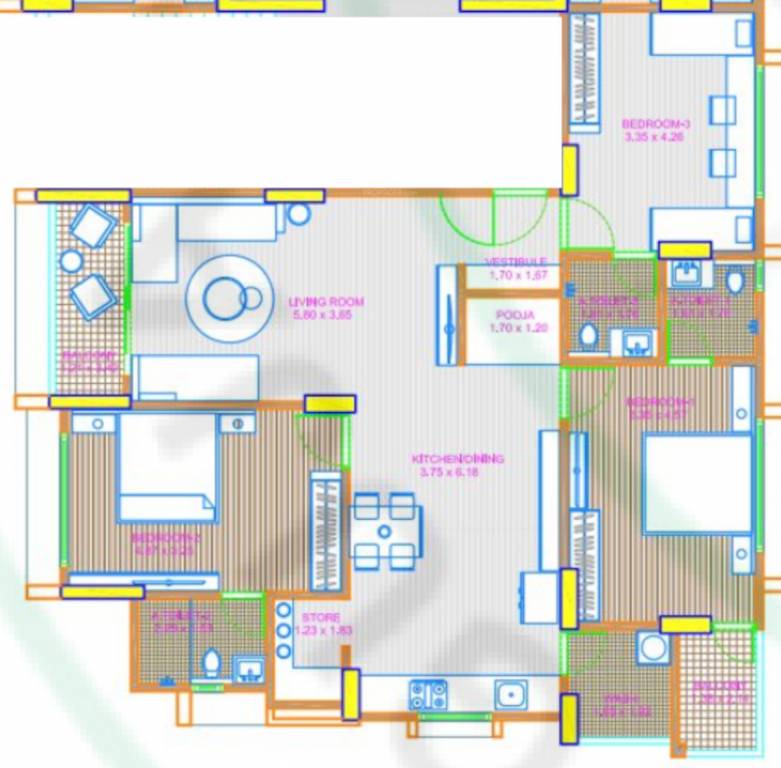 kadamb apartment Floor Plan Floor Plan