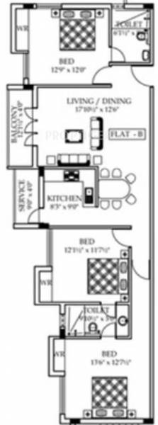 Priya VSR Paradise Phase 3 (2BHK+2T (1,285 sq ft) 1285 sq ft) Priya VSR Paradise Phase 3 (2BHK+2T (1,285 sq ft) 1285 sq ft)