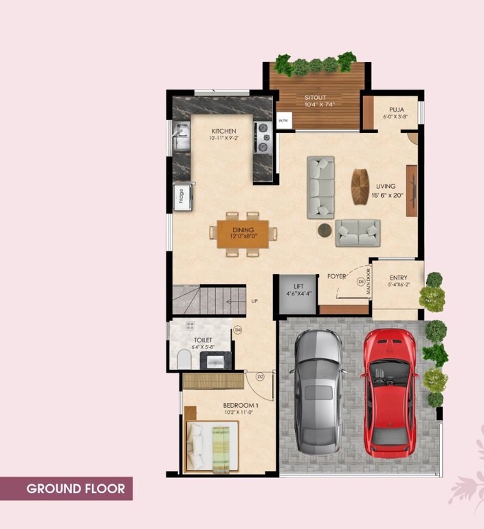  sathyanand avenue Floor Plan Ground Floor Plan