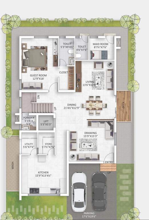  srivari meadows Floor Plan Ground Floor Plan