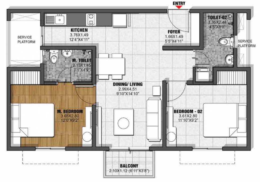 Floor Plan dioro and beryl at brigade el dorado Floor Plan Floor Plan