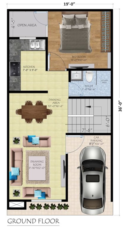  luxury villas Floor Plan Ground Floor Plan