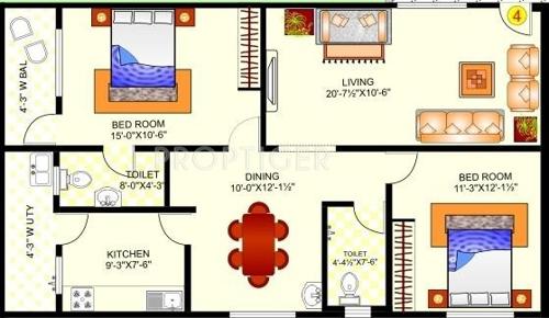 Gauthami Pratyusha Kuteer (2BHK+2T (1,225 sq ft) 1225 sq ft) Gauthami Pratyusha Kuteer (2BHK+2T (1,225 sq ft) 1225 sq ft)