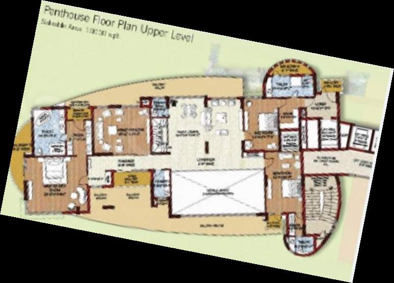  provence estate Floor Plan Upper Level Penthouse Plan