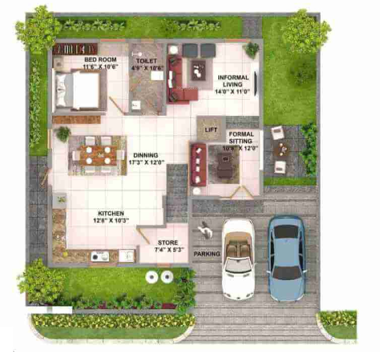  vishal sanjivini Floor Plan Ground Floor Plan