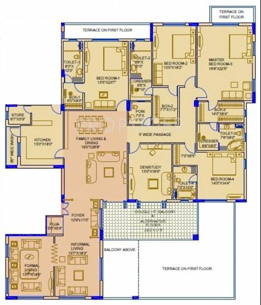 Space New Launch 2 (4BHK+4T (6,000 sq ft)   Study Room 6000 sq ft)