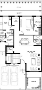  fleur villas Floor Plan Ground Floor Plan