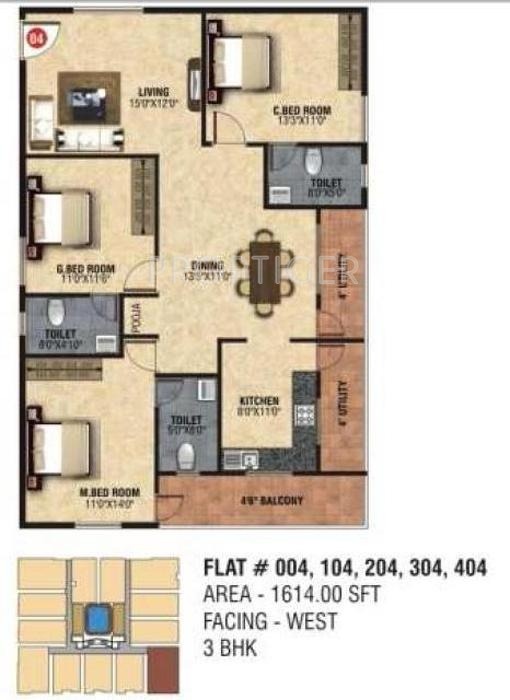 Leland Viceroy Splender (3BHK+3T (1,614 sq ft) 1614 sq ft) Leland Viceroy Splender (3BHK+3T (1,614 sq ft) 1614 sq ft)