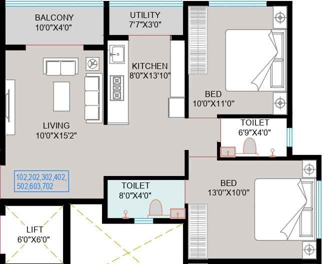 Floor Plan primrose residency Floor Plan Floor Plan