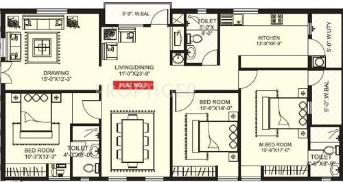 Gauthami Pavana Residency (3BHK+3T (1,875 sq ft) 1875 sq ft)