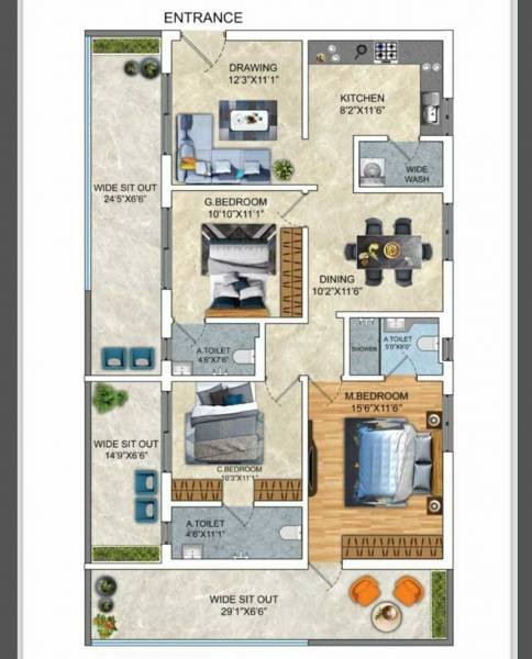  luxurio-75-residences Floor Plan Floor Plan