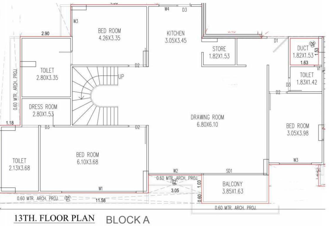  the one Floor Plan Duplex Floor Plan
