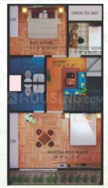 Upper Level Duplex Plan greno-residency Floor Plan Upper Level Duplex Plan