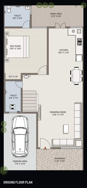  gajanan royal bunglows Floor Plan Ground Floor Plan