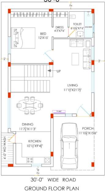 sai vasavi duplex houses Floor Plan Ground Floor Plan