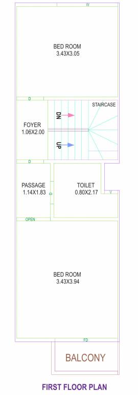  kahan villa Floor Plan First Floor Plan