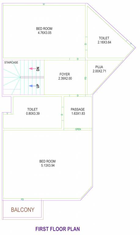  kahan villa Floor Plan First Floor Plan