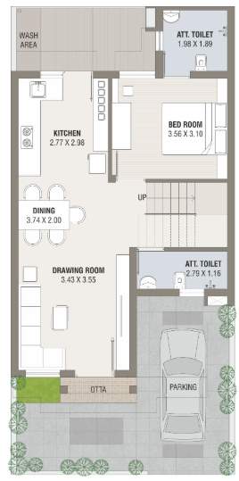  somnath bungalows Floor Plan Ground Floor Plan