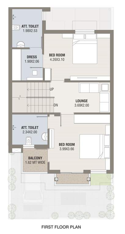  somnath bungalows Floor Plan First Floor Plan