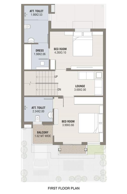  somnath bungalows Floor Plan First Floor Plan
