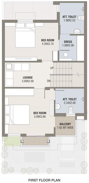  somnath bungalows Floor Plan First Floor Plan