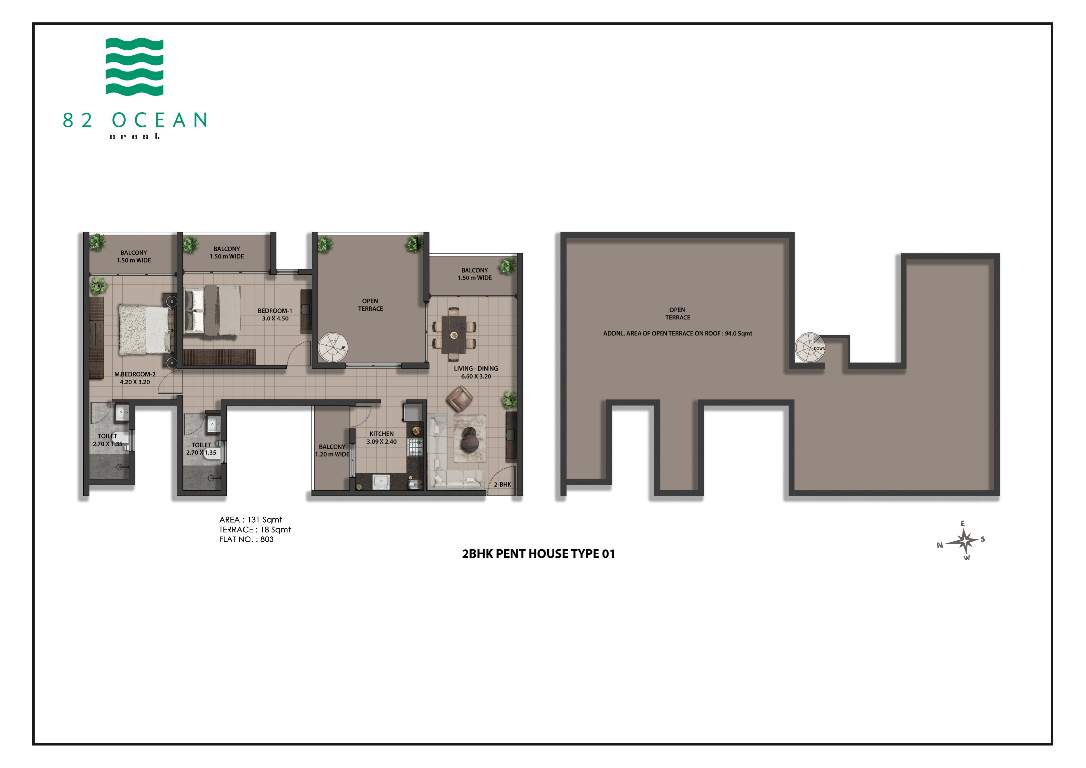  82 ocean crest Floor Plan Penthouse Floor Plan