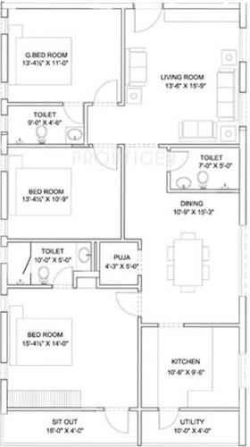 Pradeep Boutique Srinilaya I (3BHK+3T (1,860 sq ft)   Pooja Room 1860 sq ft)