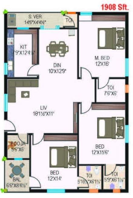  harikousthubham homes Floor Plan Floor Plan
