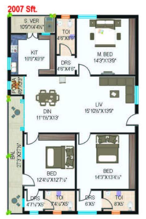  harikousthubham homes Floor Plan Floor Plan
