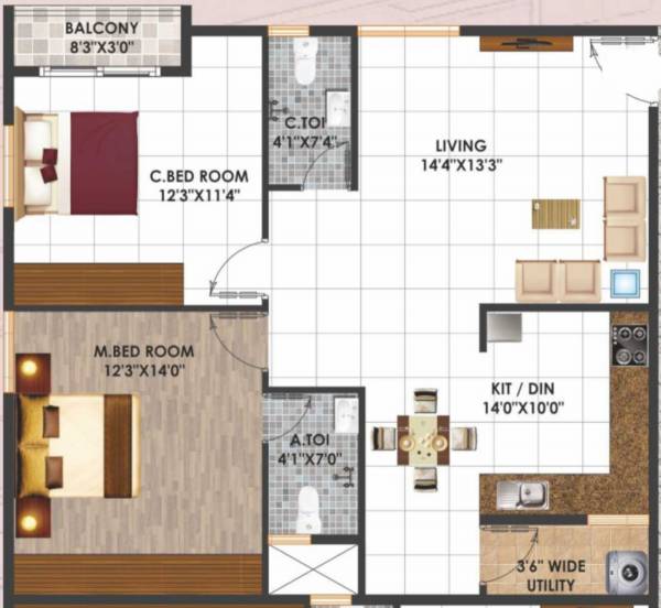  priya-avenue-apartment Floor Plan Floor Plan